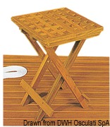 Taboret składany ARC z drewna tekowego - Foldable teak stool 30x30x45 - Kod. 71.308.00 6