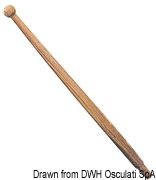 Flagsztok wykonany z prawdziwego drewna - teaku - Teak flagpole 75 cm - Kod. 71.607.52 4
