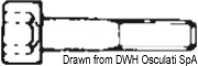 Śruby z łbem walcowym i gniazdem sześciokątnym UNI 5931 DIN 912 8 x 80 mm - Kod. A2-912-08X080 8