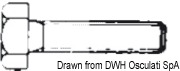 Śruby z łbem sześciokątnym gwintowane na całej długości UNI 5739 DIN 933 8 x 120 mm - Kod. A2-933-08X120 8