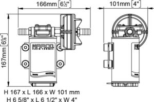 Marco UP8-P Heavy duty pump, PTFE gears 2.6 gpm - 10 l/min (12 Volt) 12