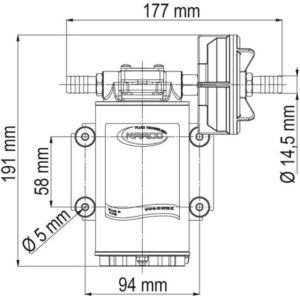 Marco UP9-XCHeavy duty gear pump 3.2 gpm - 12 l/min - s.s. AISI 316 L body (24 Volt) 12